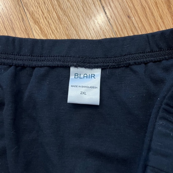 BLAIR Women's A-line Black Knit Skirt Elastic Waist side Pockets Size 2XL - Picture 5 of 6